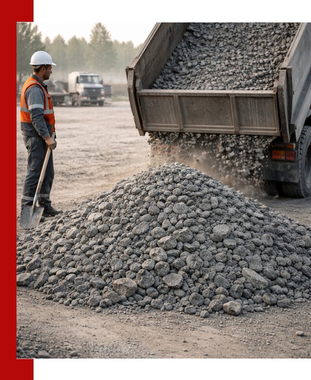 Гранитный щебень фракции 100–201 для строительства в Дальнереченске