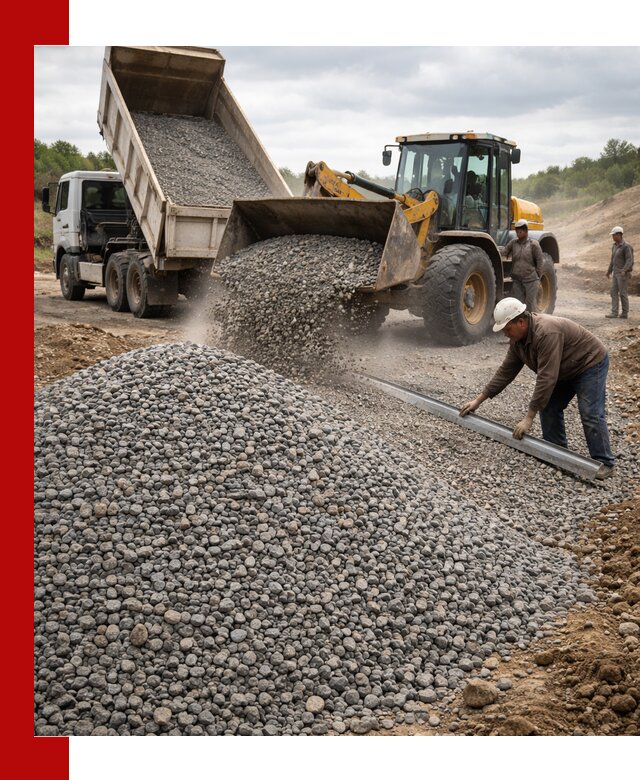Гравийный щебень фракция 5-20 с доставкой в Дальнереченске