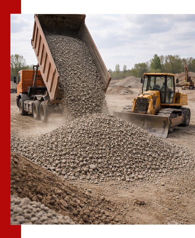 Доставка гравийного щебня фракции 40-70 в Дальнереченске