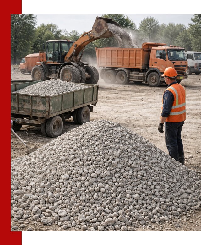 Доставка известнякового щебня фракция 20–40 в Дальнереченске