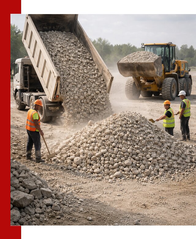 Доставка известнякового щебня фр. 40-70 в Дальнереченске