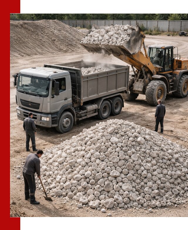 Известняковый щебень фракция 70–150 с доставкой в Дальнереченске