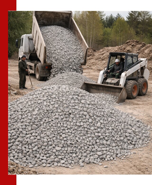 Доставка доломитового щебня в Дальнереченске напрямую от карьера