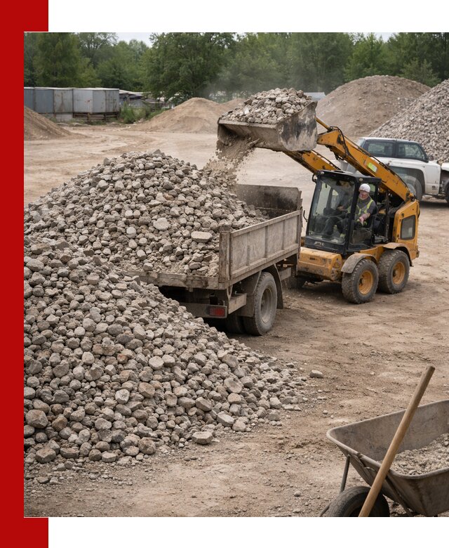 Доставка вторичного щебня в Дальнереченске для строительных работ
