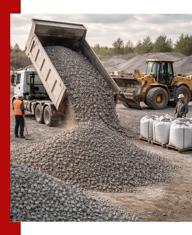 Бетонный щебень фракция 5–20 с доставкой в Дальнереченске
