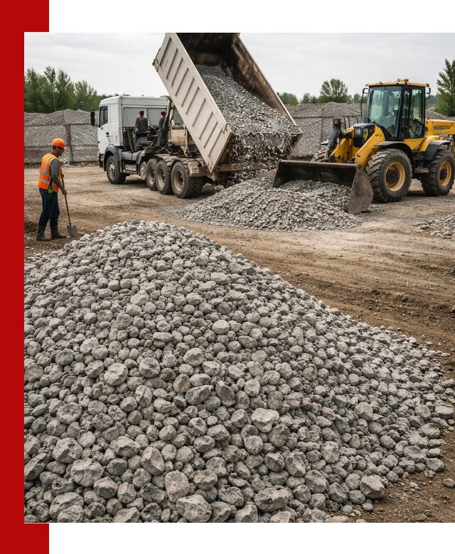 Доставка бетонного щебня фракции 40-70 в Дальнереченске