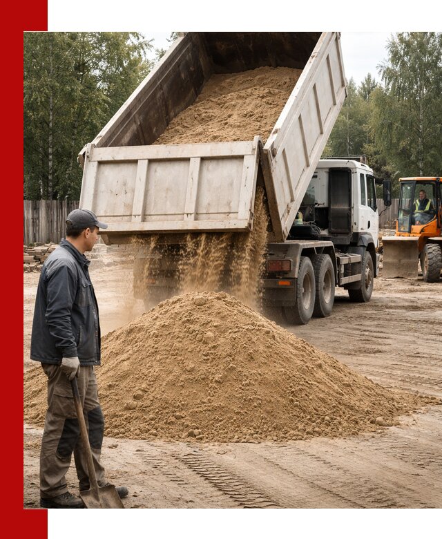 Доставка и продажа песка с разгрузкой в Дальнереченске