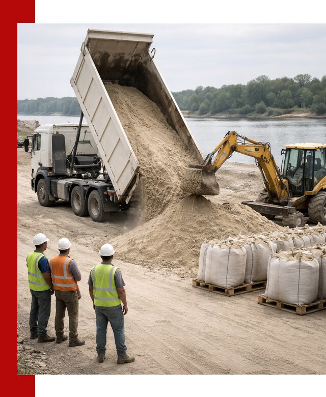 Доставка речного песка в Дальнереченске самосвалами и погрузкой