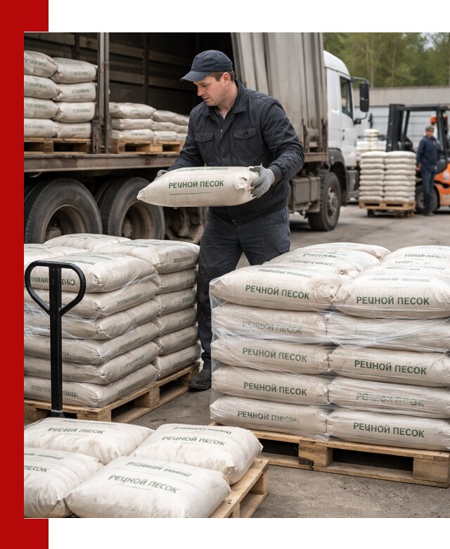 Речной песок в мешках с доставкой в Дальнереченске