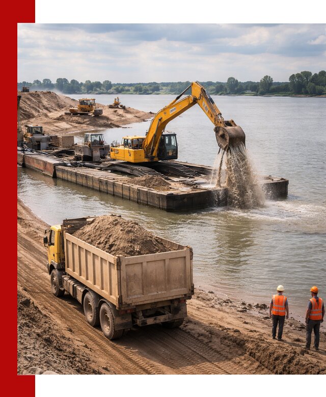 Намывной песок с доставкой в Дальнереченске оптом и в розницу