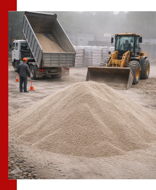 Кварцевый песок фракция 0–8 для стройработ в Дальнереченске