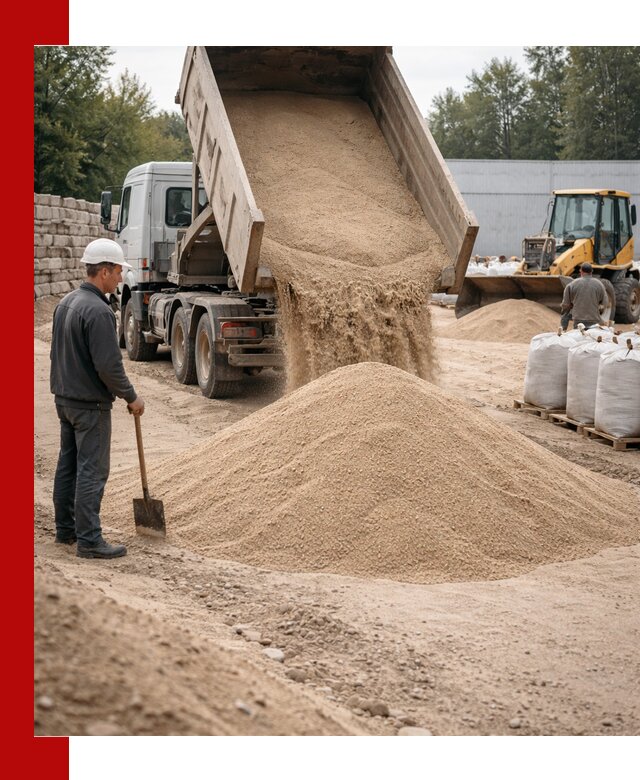 Кварцевый песок фракция 0–3 мм с доставкой в Дальнереченске