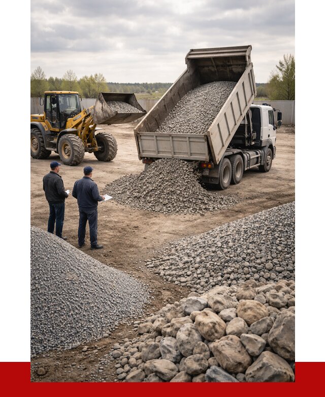 Гравий и камень с доставкой в Дальнереченске от 4280 р. - ПРОНЕРУДДлн