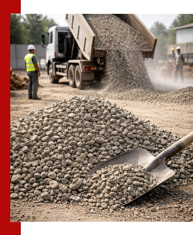 Доставка гравия фракции 20-40 в Дальнереченске с самосвалами