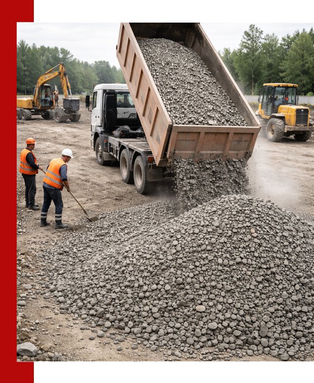 Доставка гравия фракции 40-70 в Дальнереченске оптом и в розницу