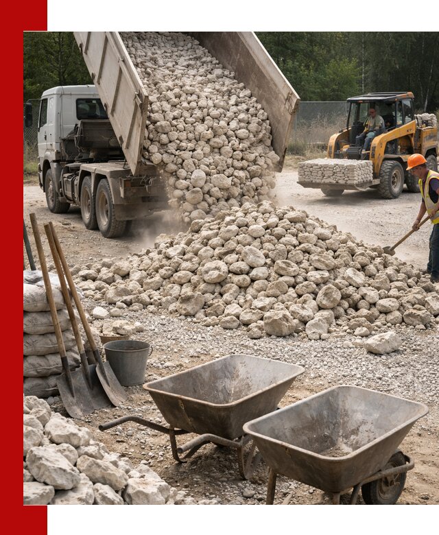 Доставка и продажа бутового известнякового камня в Дальнереченске