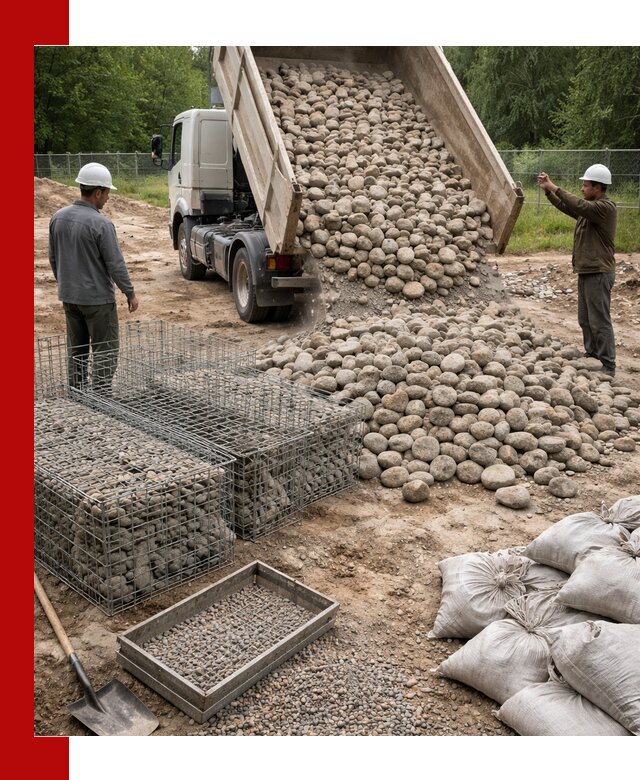 Камень для габионов фракция 70–151 в Дальнереченске