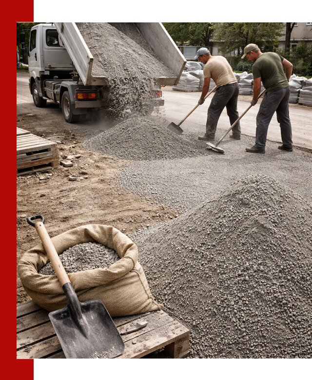 Отсев для тротуарной плитки в Дальнереченске — доставка и укладка