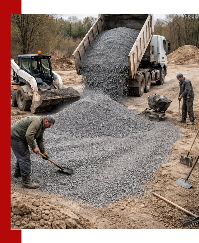 Отсев для подсыпки в Дальнереченске — доставка и подсыпка на участок