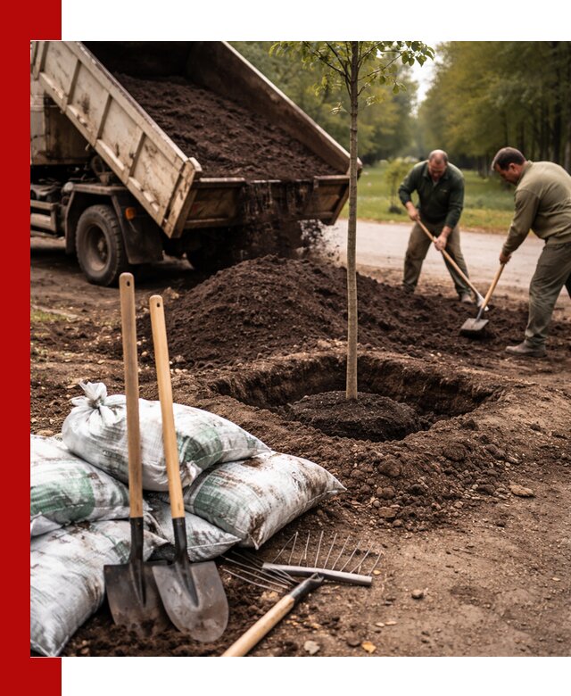 Грунт для посадки деревьев в Дальнереченске — доставка и подготовка почвы