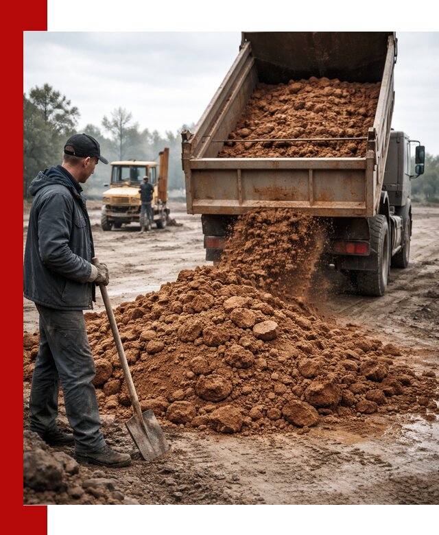 Глина для засыпки в Дальнереченске с доставкой самосвалами
