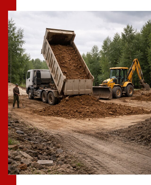 Доставка суглинка самосвалами в Дальнереченске подсыпка и планировка
