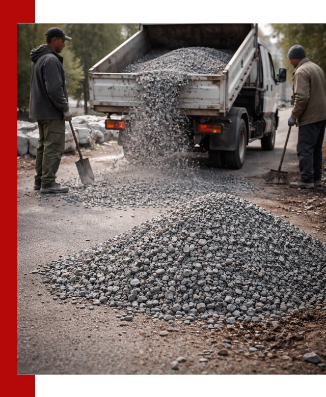 Гранитная крошка для посыпки дорог и тротуаров в Дальнереченске