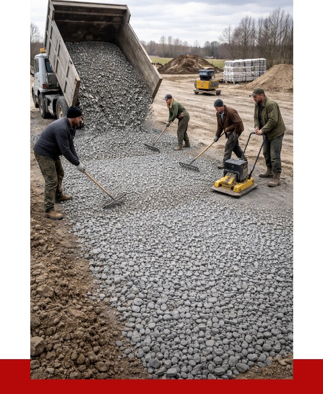Устройство щебеночной подушки в Дальнереченске от 4586 р. ПРОНЕРУДДлн